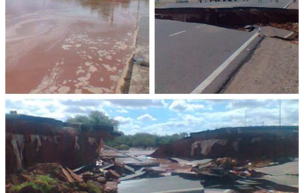 La Rioja: intendente tuvo que destruir una ruta para evitar que se inunde el pueblo