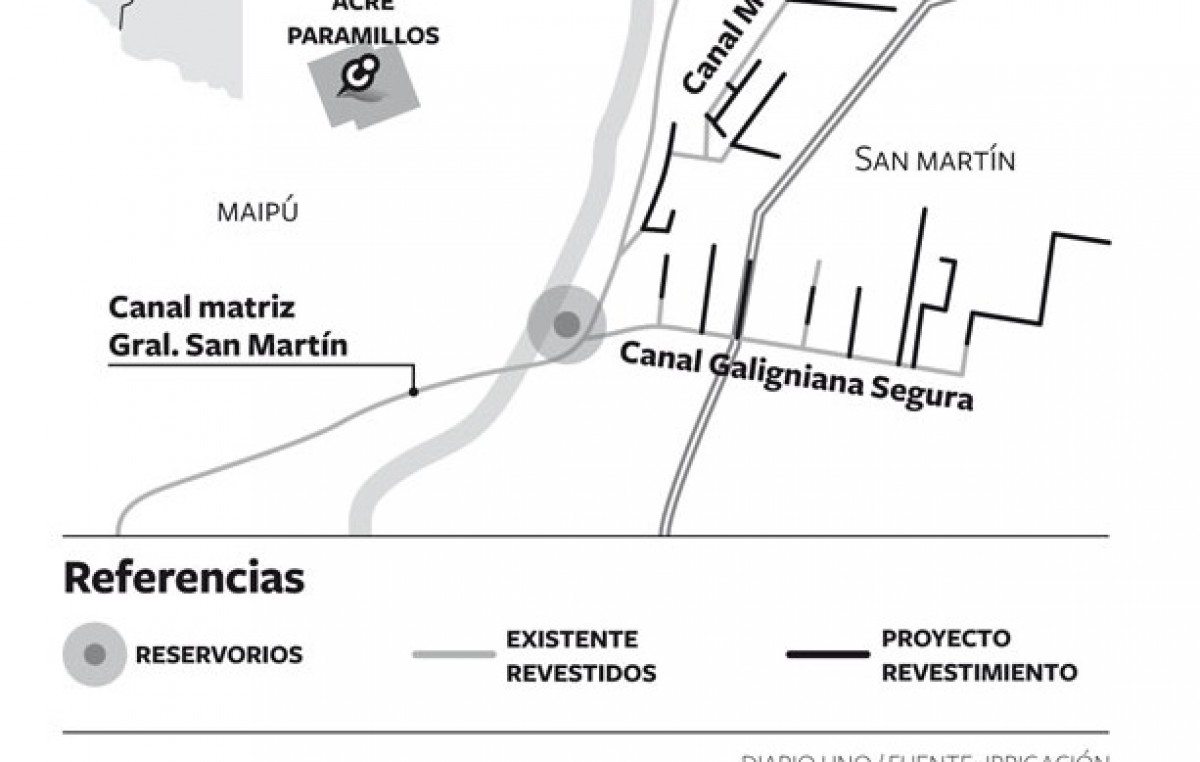 Construirán en Mendoza tres grandes reservorios de agua