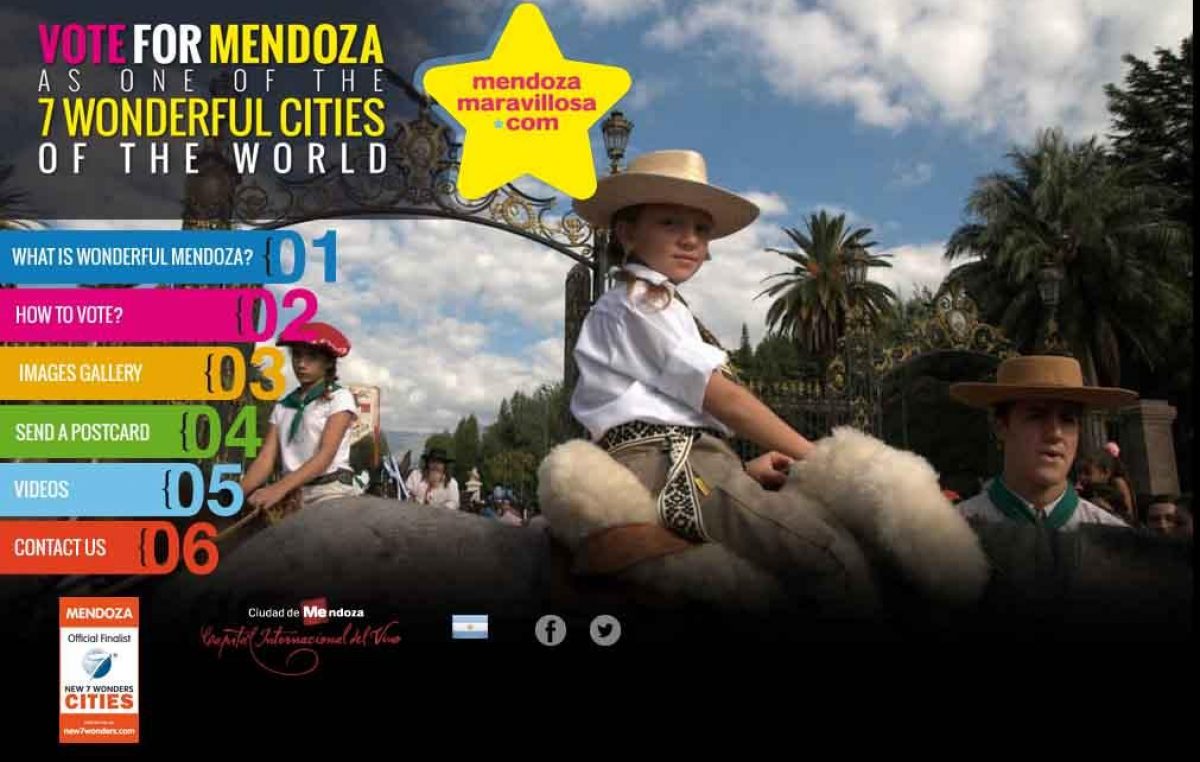 Hasta el lunes hay tiempo para votar para que Mendoza sea “Ciudad Maravillosa”
