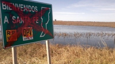 Enérgica protesta de productores de Córdoba y Santa Fe por falta de obra