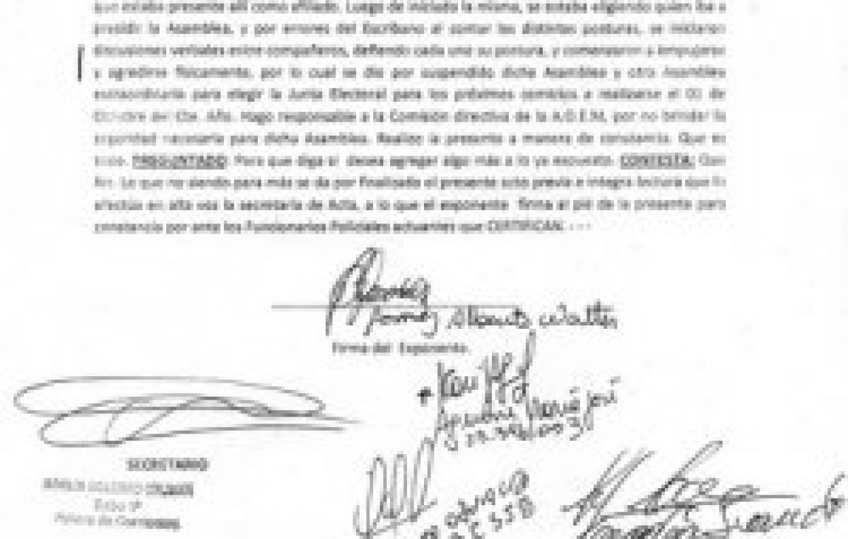 Corrientes: Tras escandalosa asamblea, la AOEM podría quedar acéfala