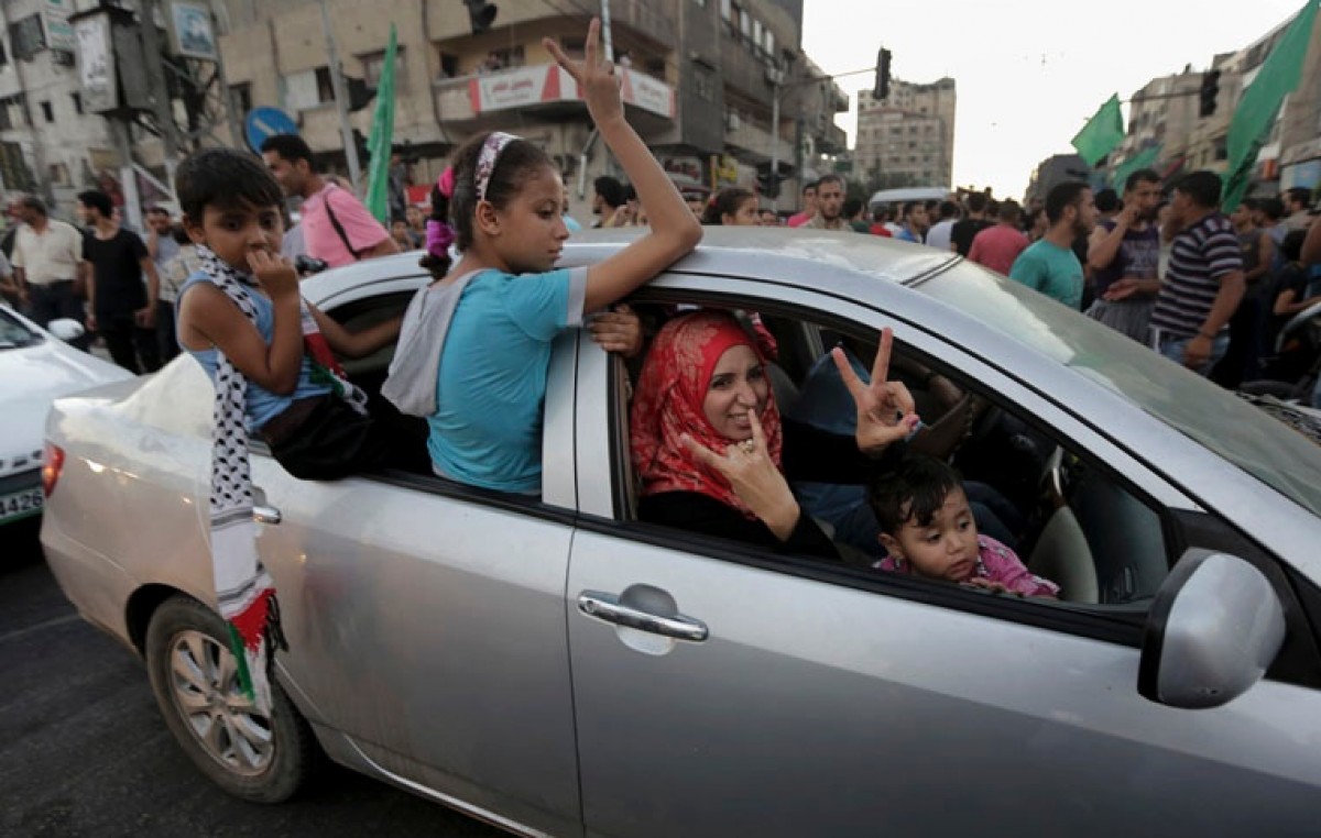Gaza celebra en las calles la tregua de Israel y Hamas