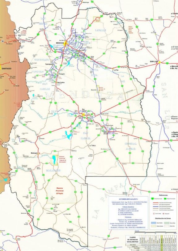Mapa de Mendoza. Salvo algunas desactualizaciones, es la cartografía más completa.