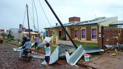 Misiones: Tornado en San Vicente dejó heridos y dañó 266 casas