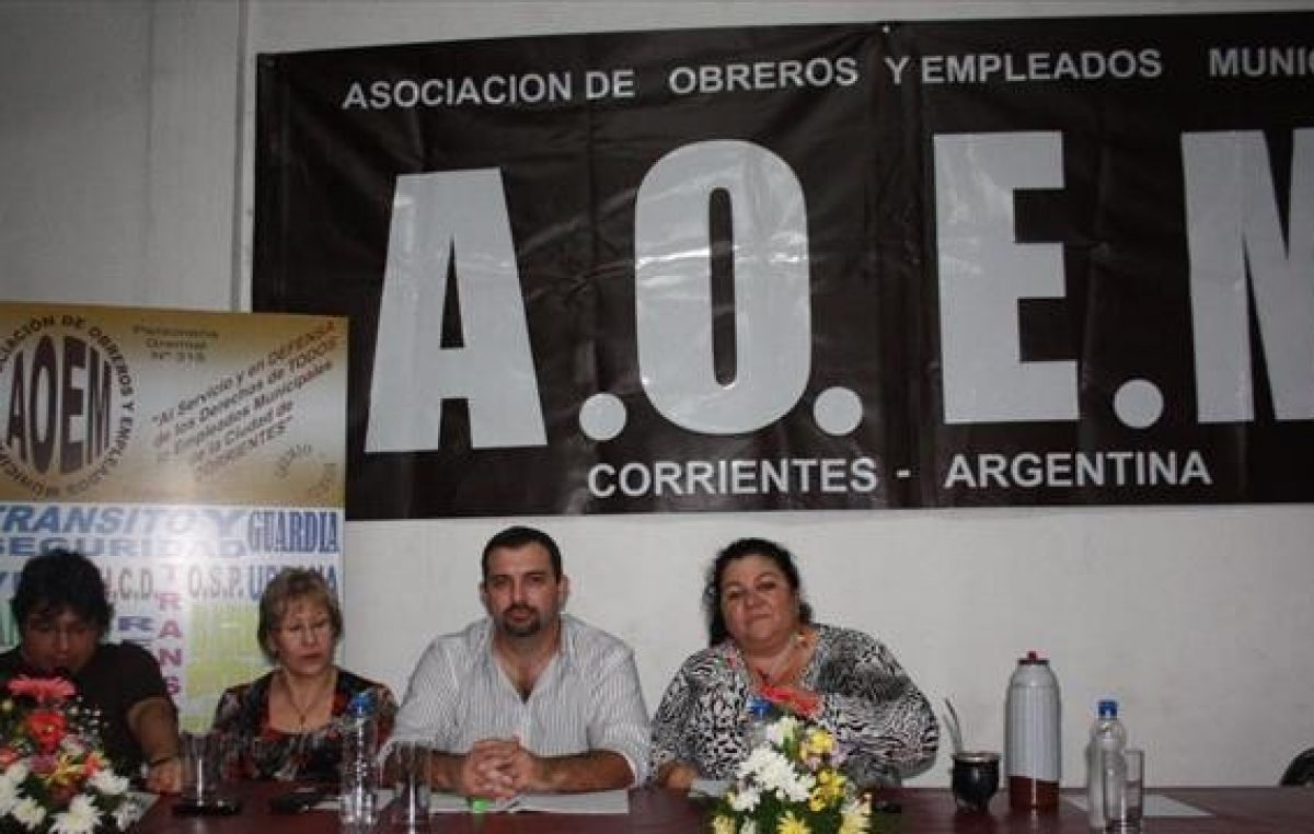 Corrientes: La AOEM, disconforme con el monto del plus municipal