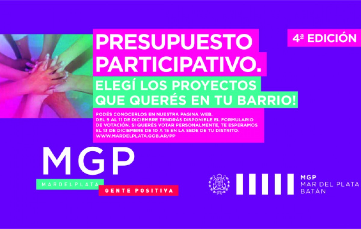 Mar del Plata: Hoy se vota de manera presencial por los proyectos del presupuesto participativo
