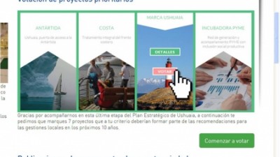 El Plan Estratégico de Ushuaia convoca a votar los proyectos prioritarios para la ciudad