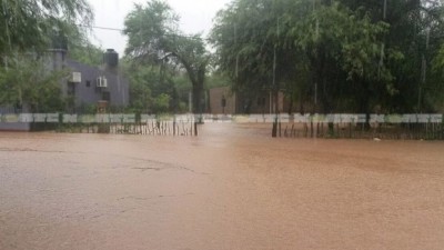 Después de una prolongada sequía 200 milímetros inundaron El Sauzalito