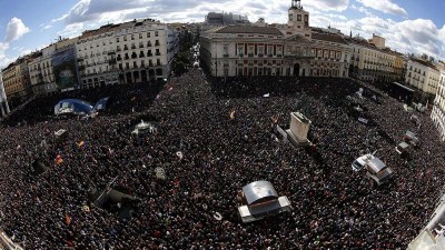 Con una multitudinaria marcha en Madrid, Podemos clamó por el cambio