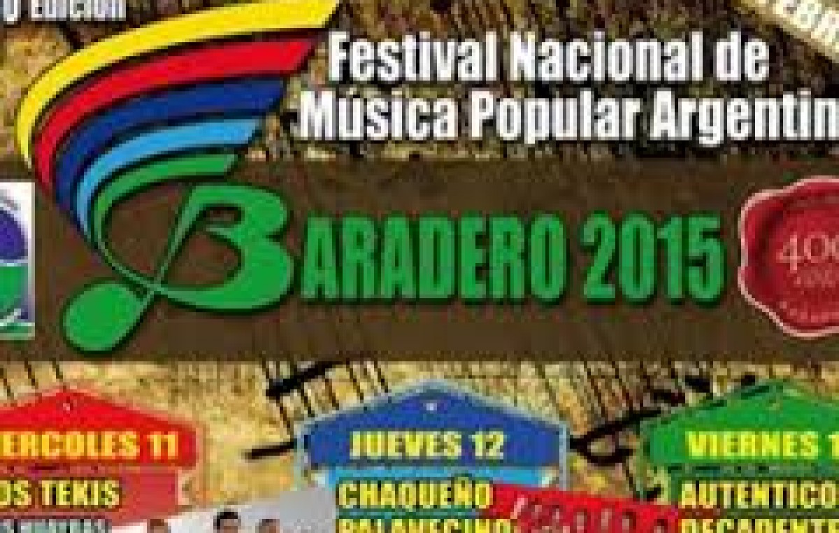 Festival Nacional de Música Popular Argentina, Baradero del 11 al 15 de febrero