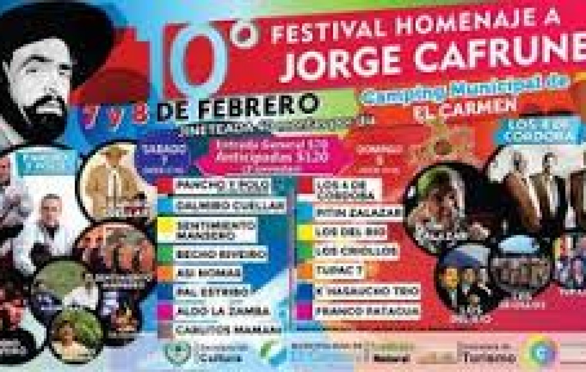 10º Festival Homenaje a Jorge Cafrune en El Carmen, 7 y 8 de febrero