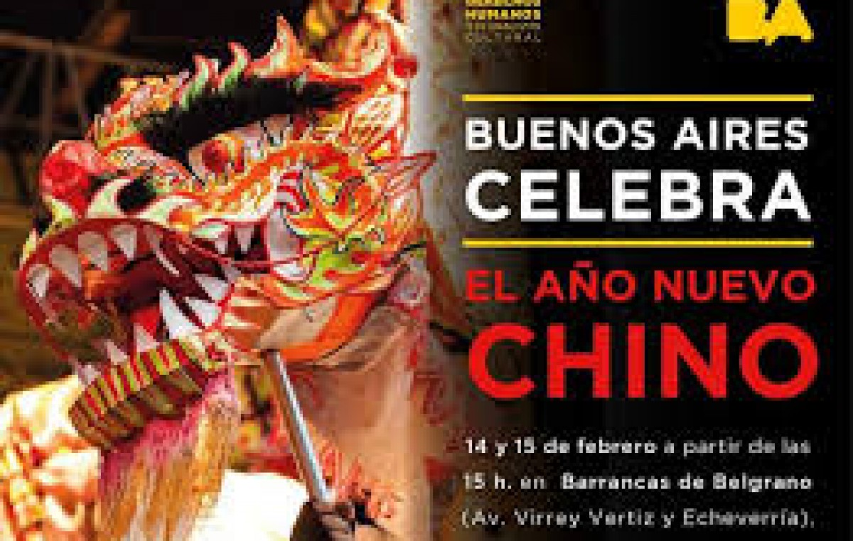 Año Nuevo Chino, 14 y 15 de febrero en Barrancas de Belgrano