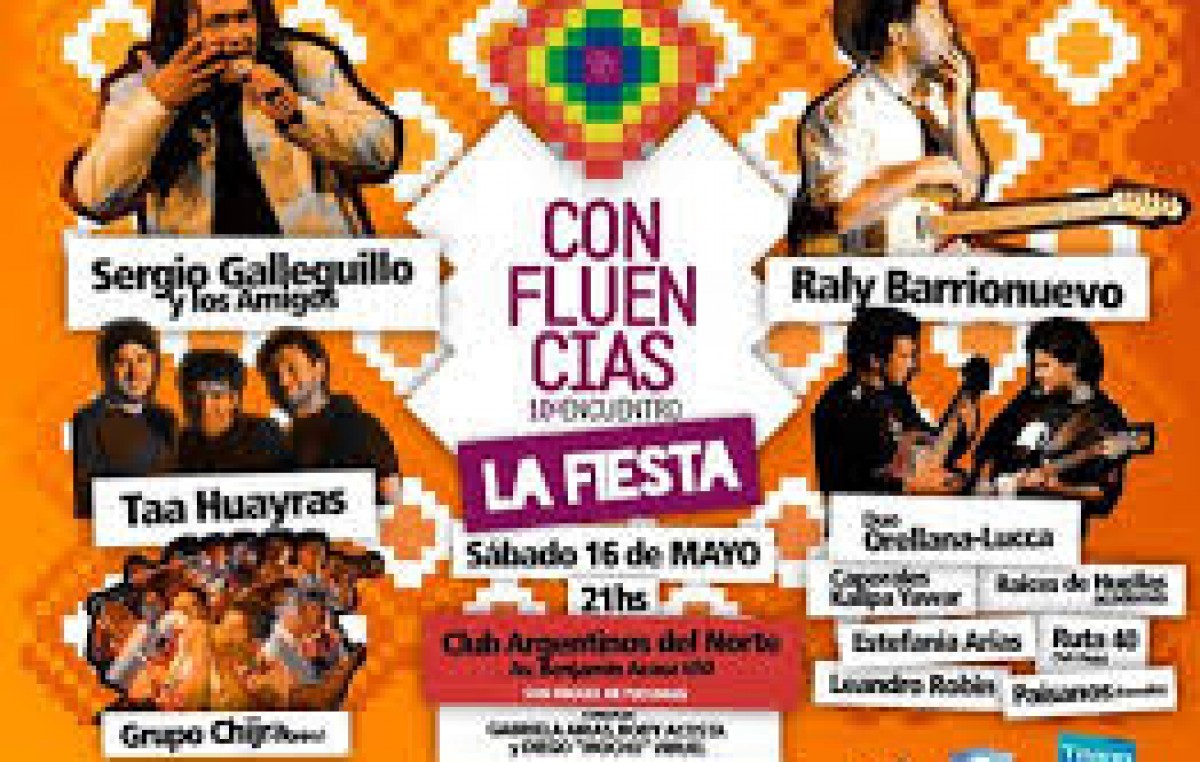 10º Festival Folclórico Confluencias en Tucumán el 16 de mayo