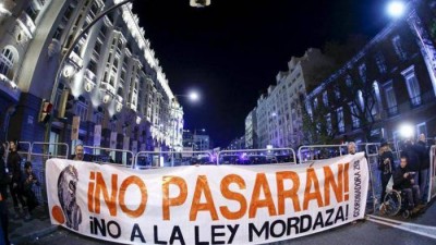 Restringen las protestas con una “ley mordaza” en España