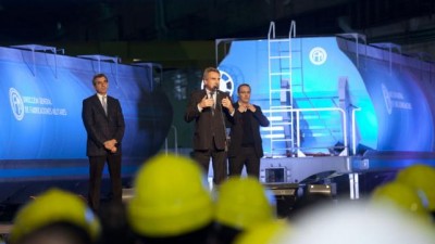 CFK presentó los vagones hechos en Río III
