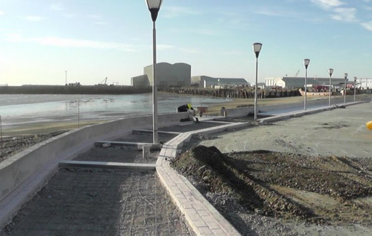 Avanza la obra del Paseo Costanera en Comodoro Rivadavia