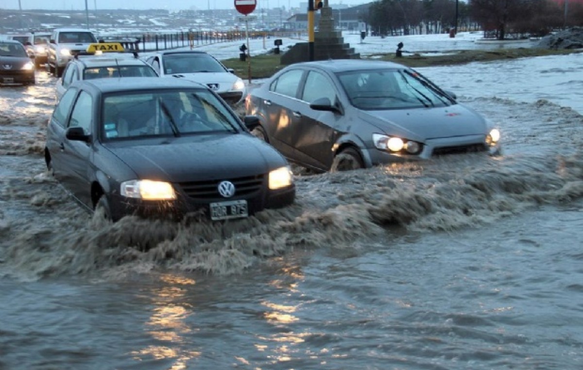 Temporal en Ushuaia: Voladuras de techos, caídas de árboles y sectores inundados