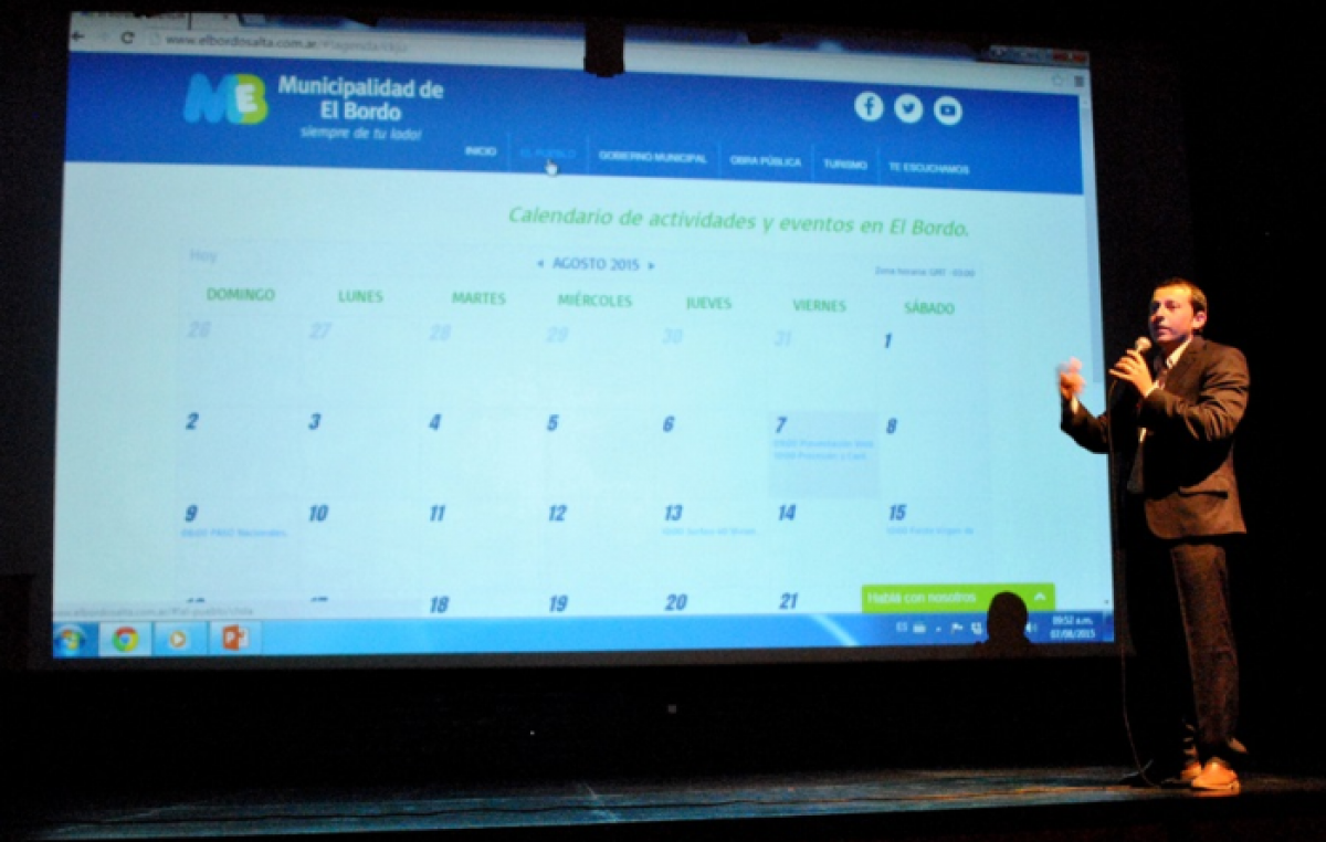 Presentaron la página web de la Municipalidad de El Bordo