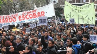 Municipales rosarinos piden justicia por Gerardo Escobar