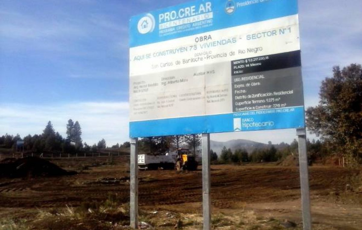 Avanza la construcción de las 308 viviendas del Procrear en Bariloche