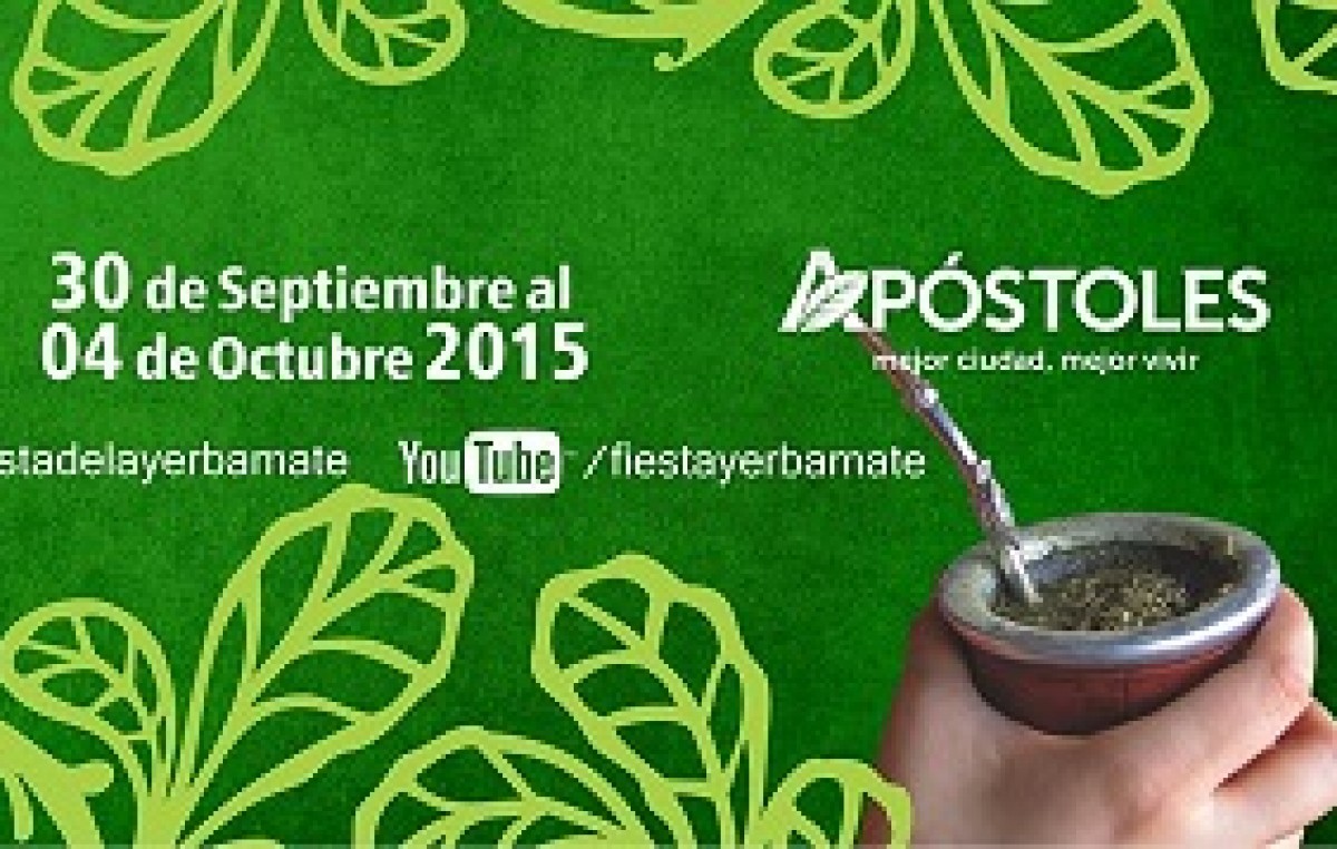 Fiesta Nacional de la Yerba Mate, se iniciará el 30 de septiembre en Apóstoles