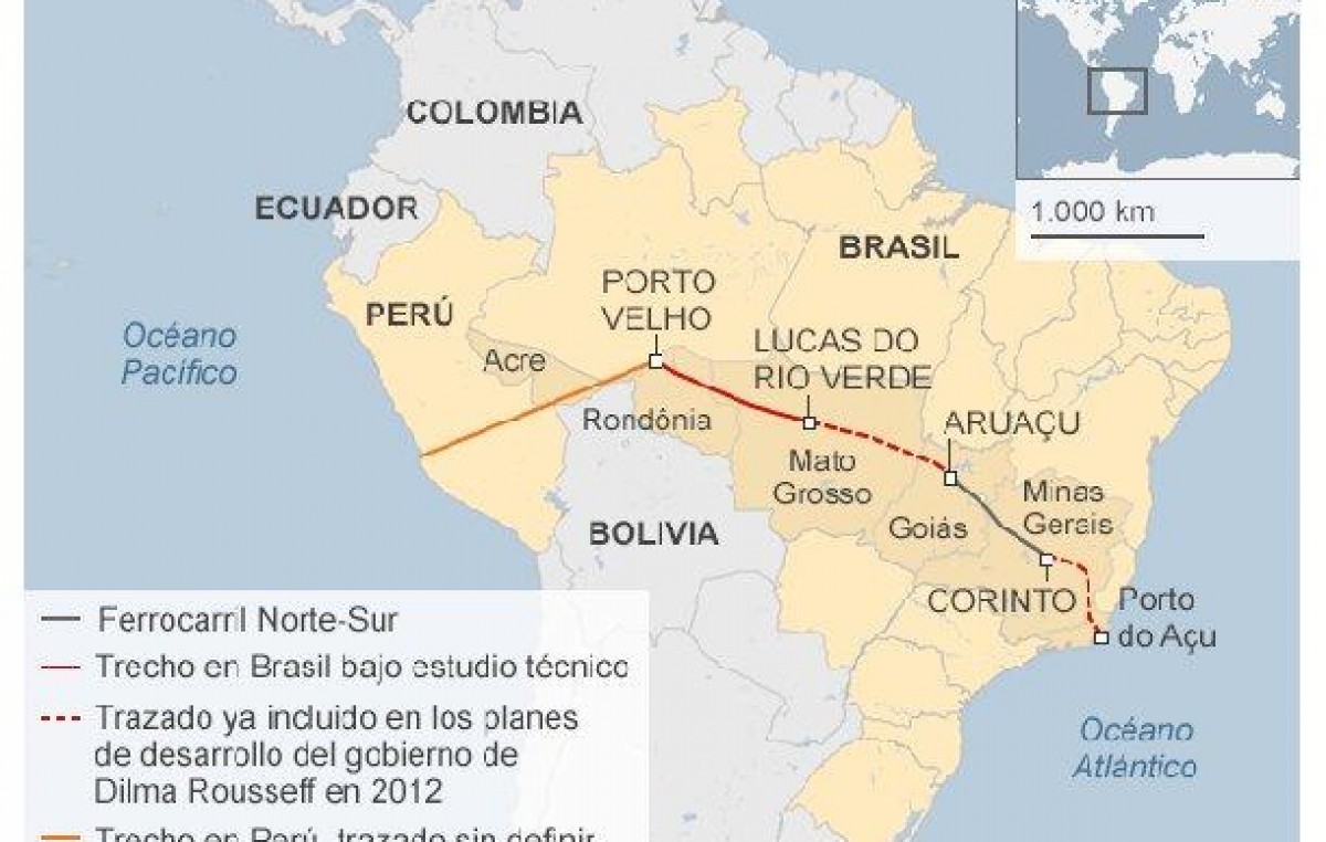 Alemania incluyó a Bolivia en el tren que unirá Brasil y Perú