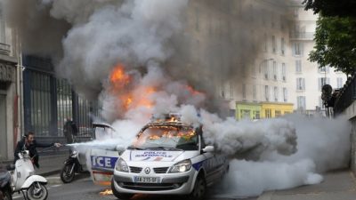 Inusual protesta policial en Francia