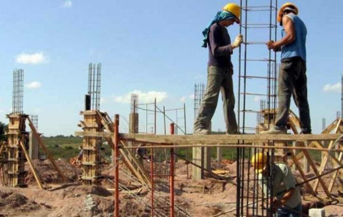 El empleo de la construcción cayó 11,9% interanual