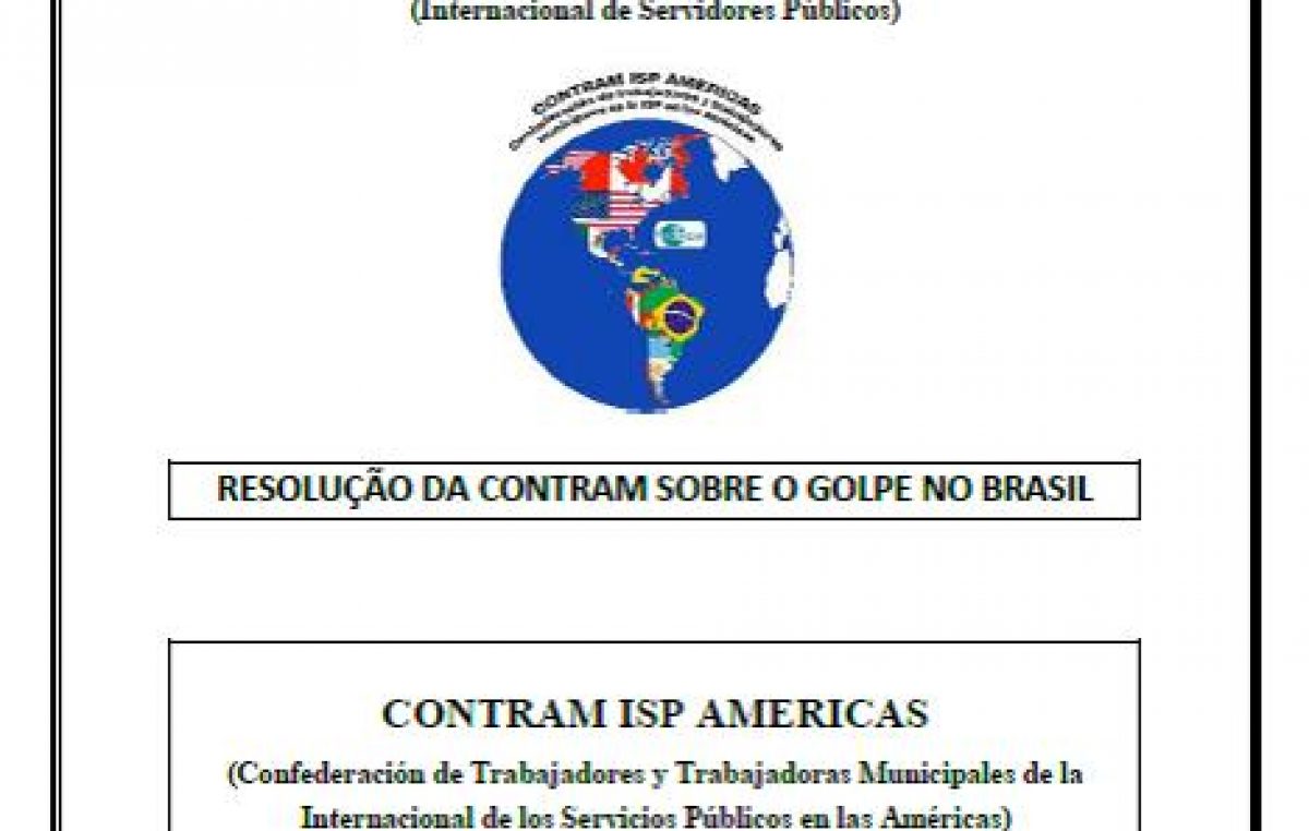 CONTRAM toma posición ante el intento destituyente (golpe) en Brasil 