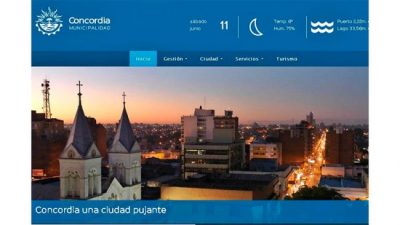 Ya funciona el nuevo sitio web de la Municipalidad de Concordia