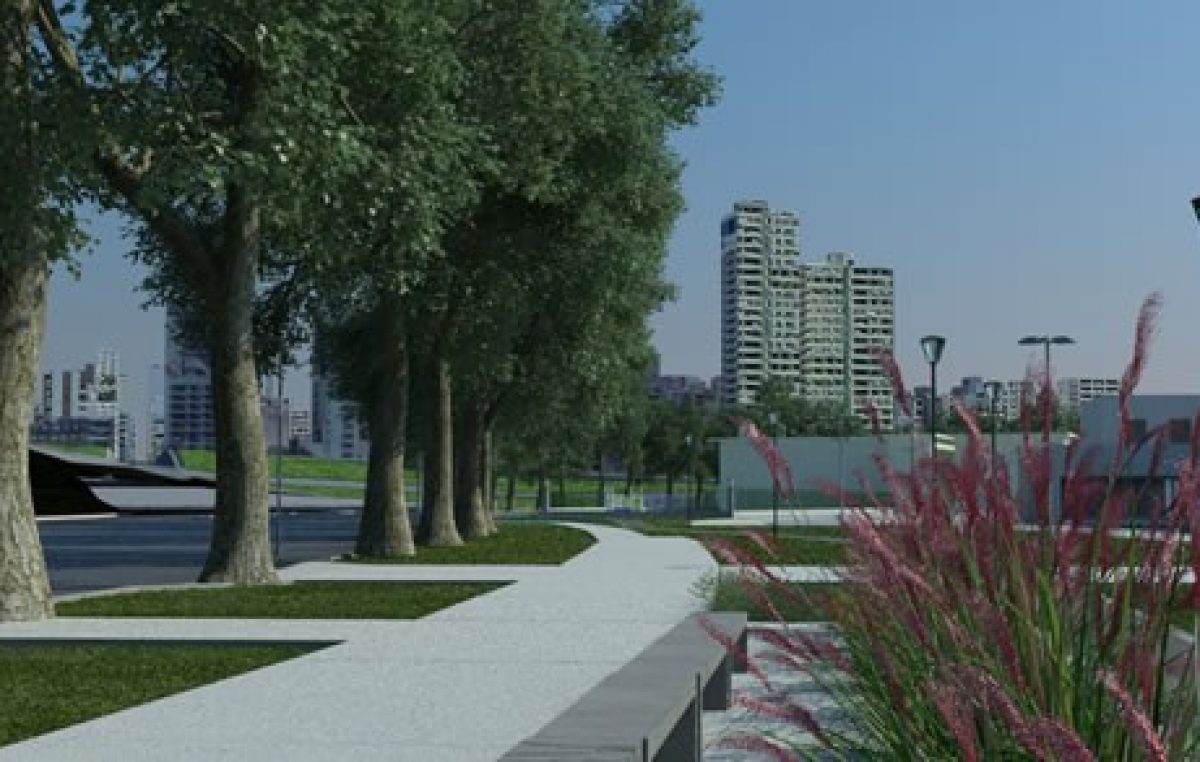 Parque de la Bandera: remodelarán la ribera central
