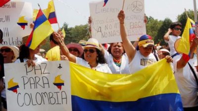 Apoyo popular al acuerdo de paz en Colombia