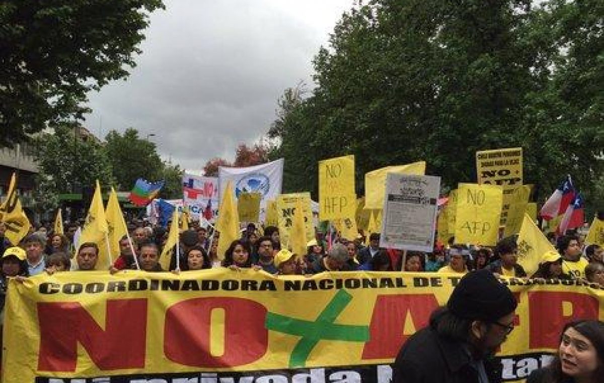 Marcha masiva en Chile contra el sistema de pensión