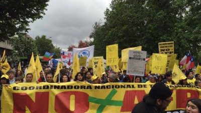 Marcha masiva en Chile contra el sistema de pensión