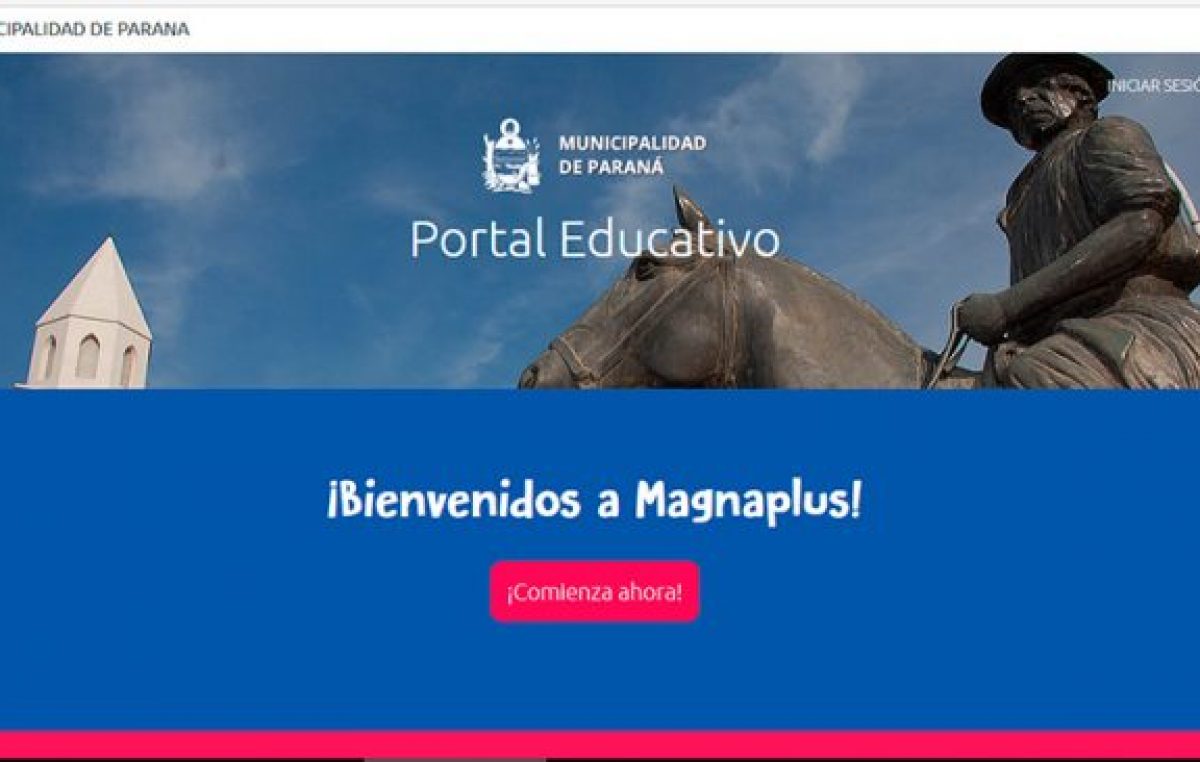 La Municipalidad de Paraná lanzó su portal web con contenidos educativos