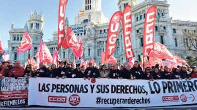 Marchas contra el ajuste de Rajoy