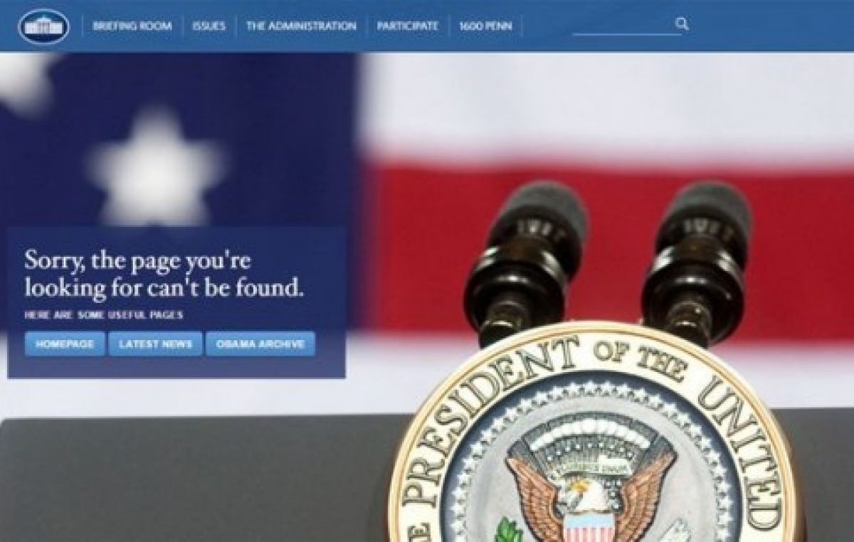 La Casa Blanca cerró su sitio web en español