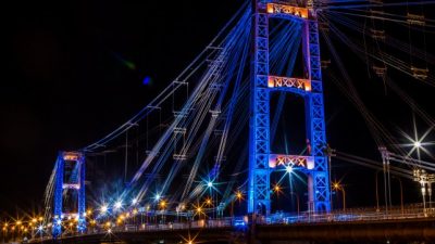 Nueva iluminación LED en el Puente Colgante de Santa Fe