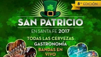 Santa Fe se prepara para San Patricio 2017, 17, 18 y 19 de marzo.