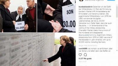 Angela Merkel habló de los 30.000 desaparecidos argentinos durante la dictadura