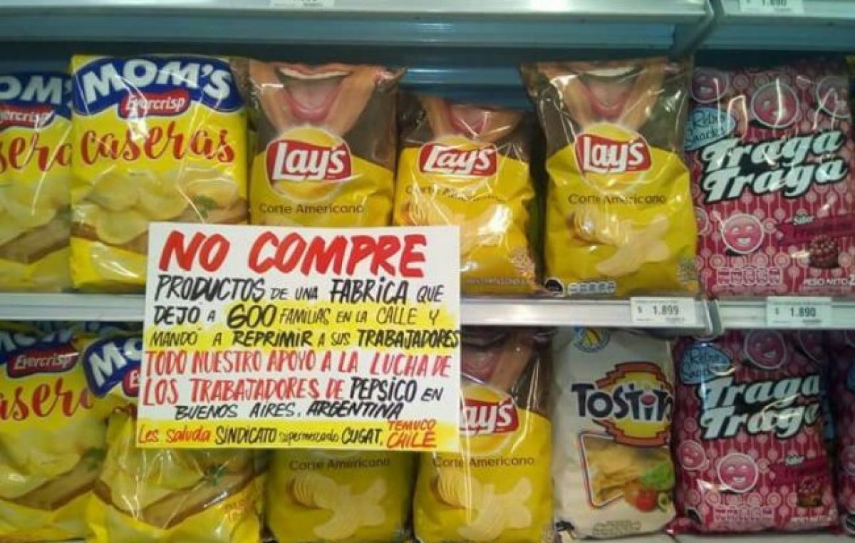 Sindicato chileno llamó a boicotear los productos Pepsico