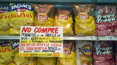 Sindicato chileno llamó a boicotear los productos Pepsico