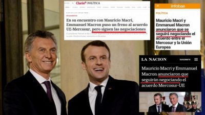 Las piruetas de los medios oficialistas en su intento de disimular el fracaso de Macri en Europa