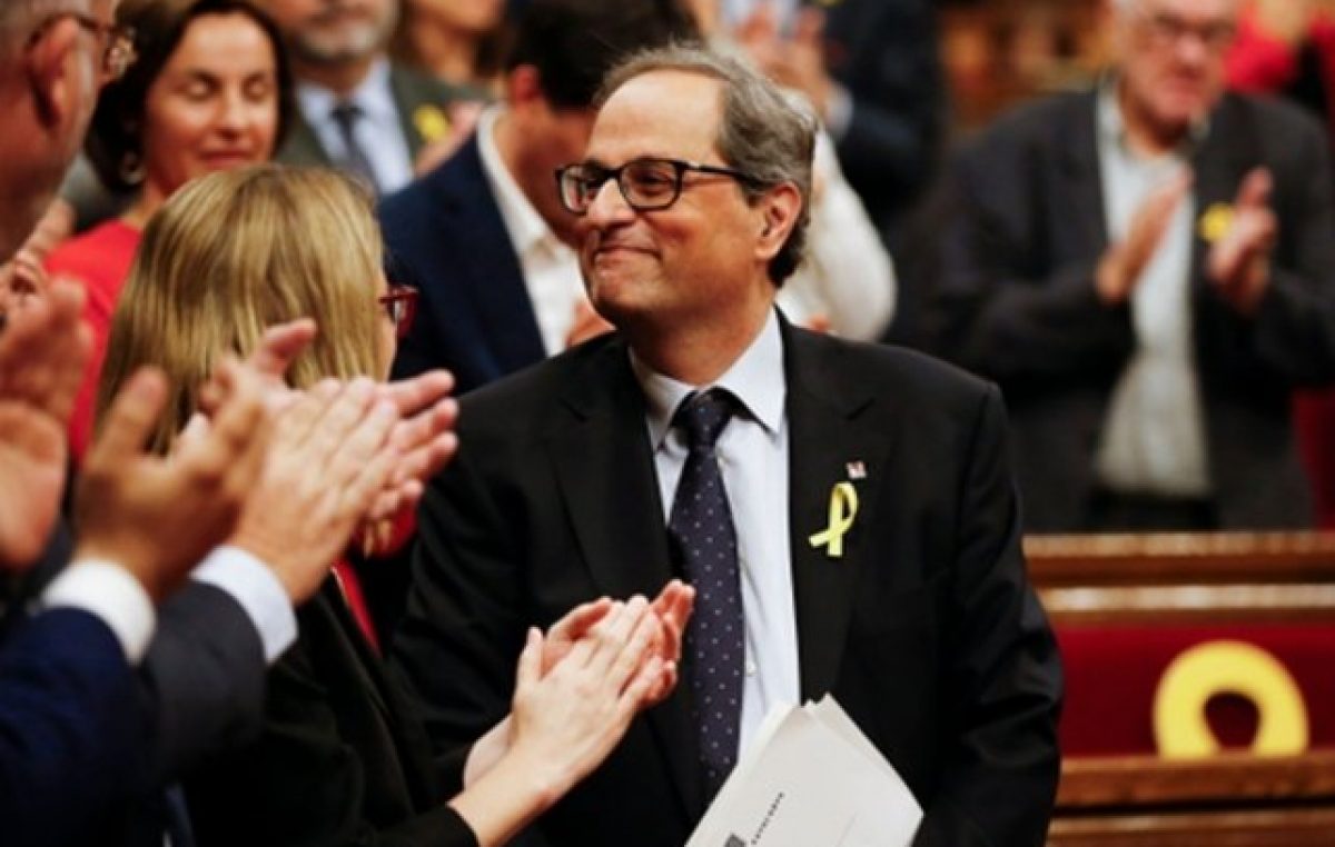 En Cataluña designan presidente al separatista Quim Torra