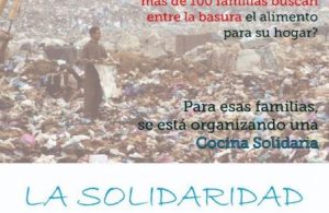 Comedor comunitario para personas que buscan comida en el vertedero de Bariloche