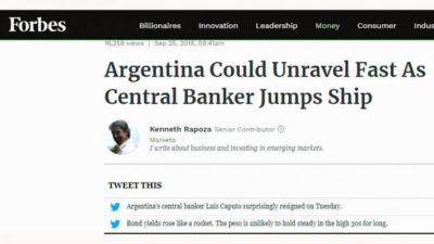 La cruda mirada de los medios económicos extranjeros: «Argentina es un Titanic que se hunde»