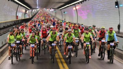 1300 ciclistas participaron de la séptima edición del “Cruce del Túnel Subfluvial”