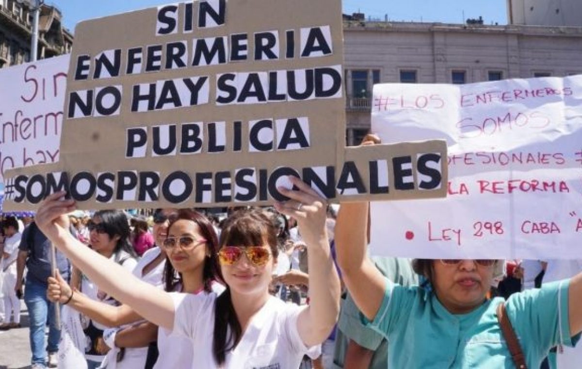 La Ciudad de Larreta: profesionales de la salud marcharon contra la precarización laboral