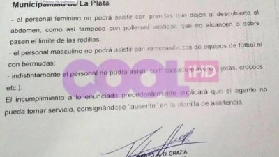 La Plata: prohíben a las empleadas municipales usar polleras cortas