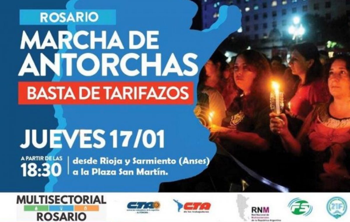 Rosario será sede de la protesta nacional contra los tarifazos